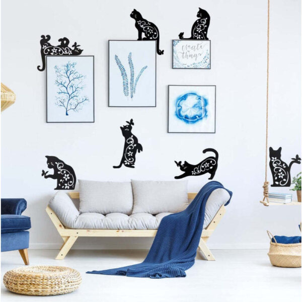 Cat Wall Decor, Three Cats, Cute Cat Decor, Cat Lover Gift, Cat House Decor,  Cat Wall Art, Pet Decor, Pet Gifts, Metal Cat Sign, Patio Decor 