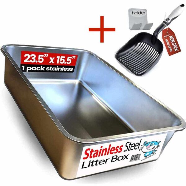 Stainless steel deals cat litter box